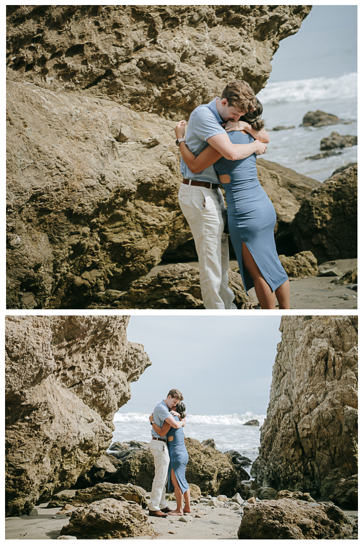 Surprise Proposal at El Matador State Beach, Malibu, Los Angeles, California