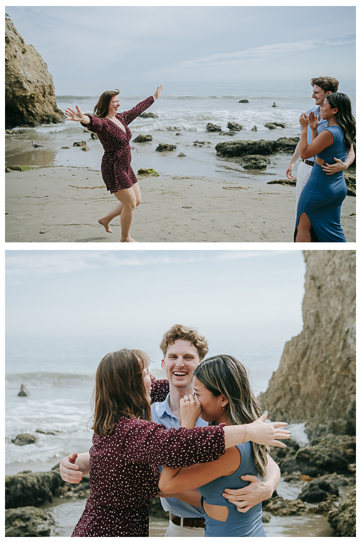 Surprise Proposal at El Matador State Beach, Malibu, Los Angeles, California