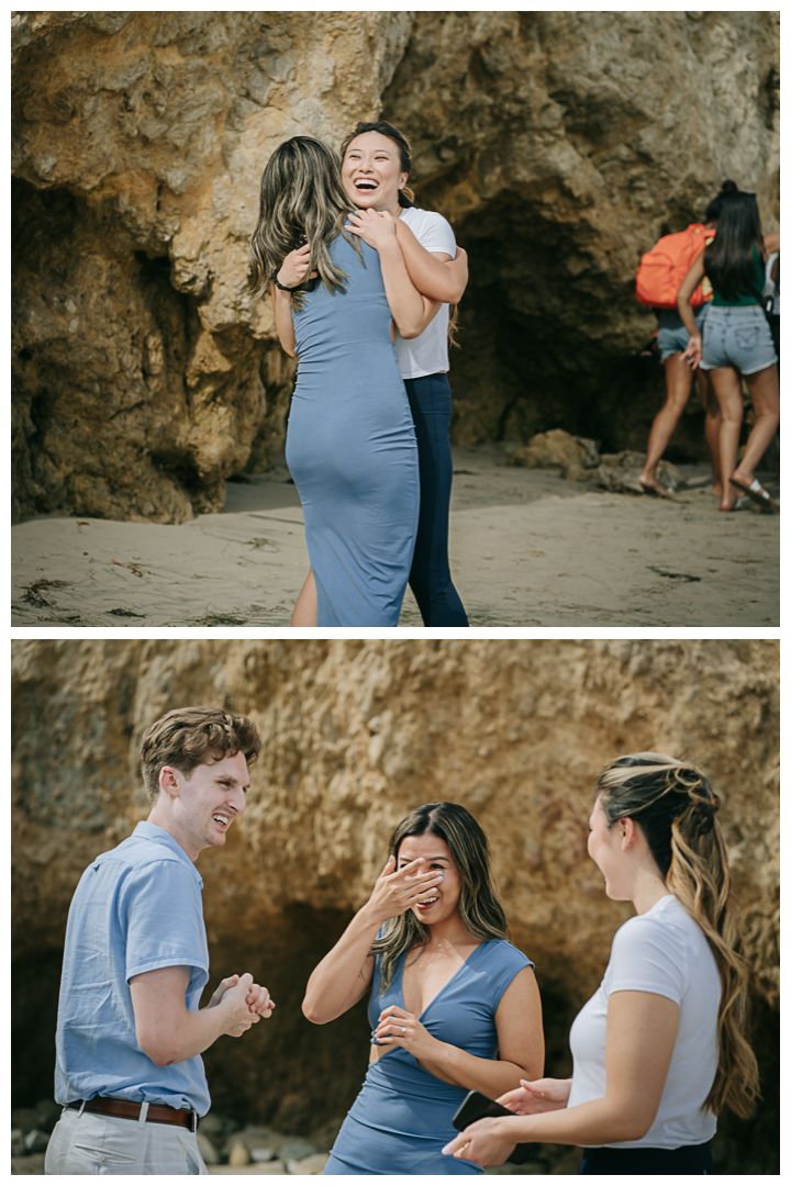 Surprise Proposal at El Matador State Beach, Malibu, Los Angeles, California