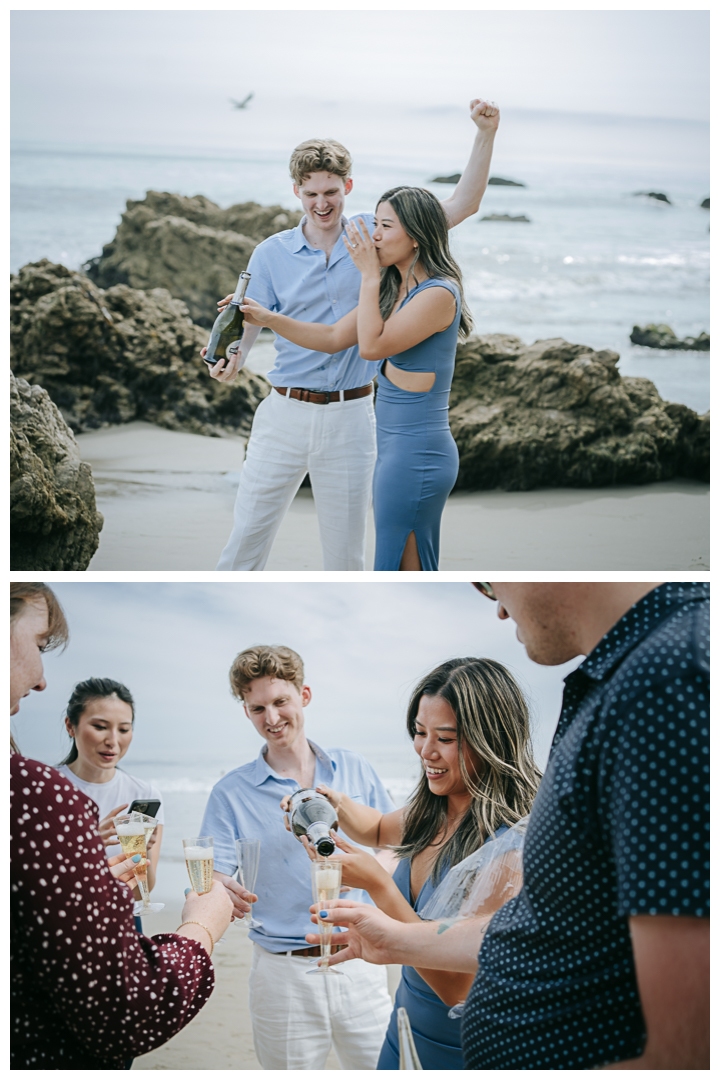 Surprise Proposal at El Matador State Beach, Malibu, Los Angeles, California