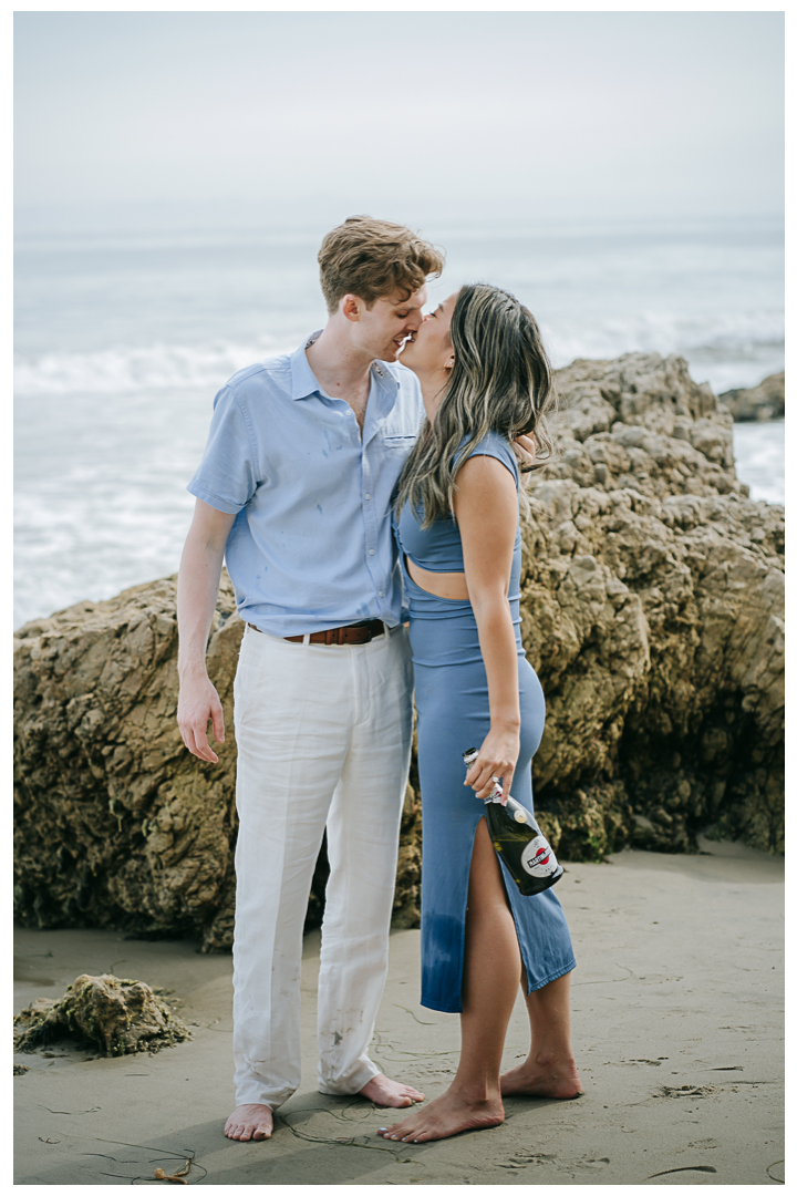 Surprise Proposal at El Matador State Beach, Malibu, Los Angeles, California