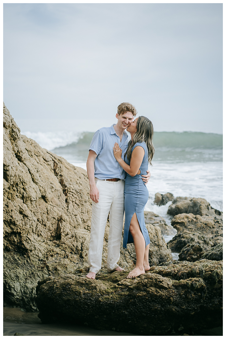 Surprise Proposal at El Matador State Beach, Malibu, Los Angeles, California