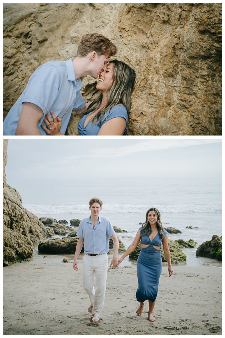 Surprise Proposal at El Matador State Beach, Malibu, Los Angeles, California