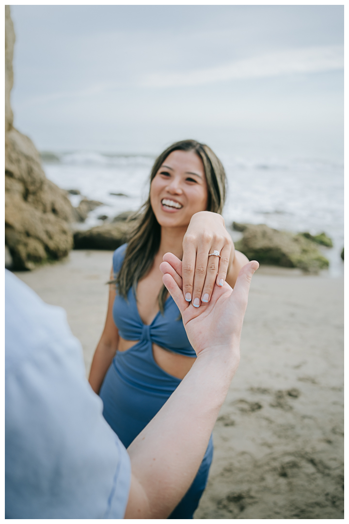 Surprise Proposal at El Matador State Beach, Malibu, Los Angeles, California