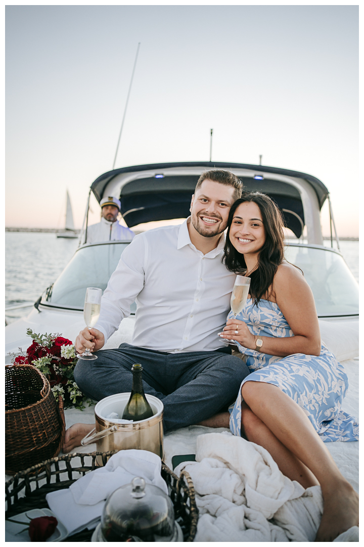 Surprise Proposal at Marina Del Rey, Los Angeles, California