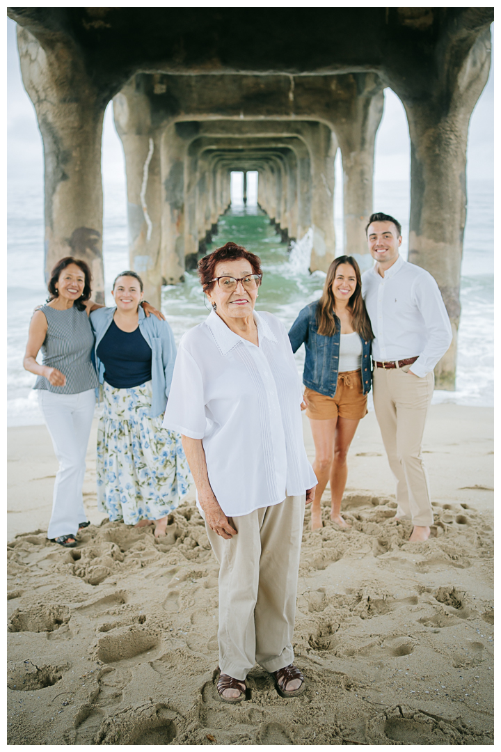 Multigeneration Family Photos under Manhattan Beach Pier