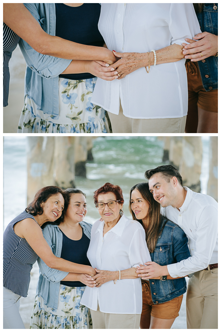 Multigeneration Family Photos under Manhattan Beach Pier