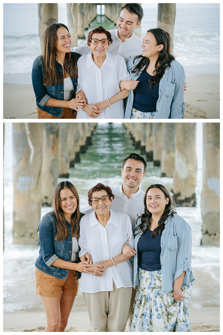 Multigeneration Family Photos under Manhattan Beach Pier