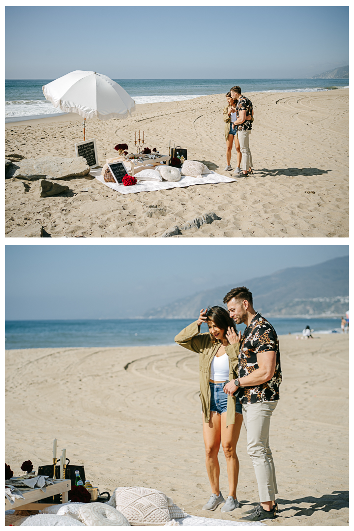 Wedding Anniversary Picnic by the beach in Pacific Palisades, Los Angeles