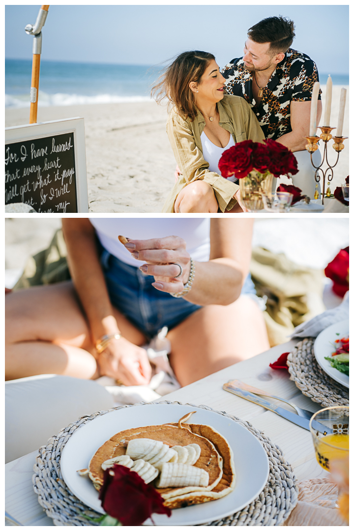 Wedding Anniversary Picnic by the beach in Pacific Palisades, Los Angeles