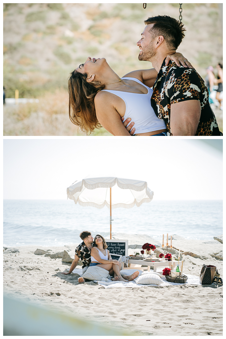 Wedding Anniversary Picnic by the beach in Pacific Palisades, Los Angeles