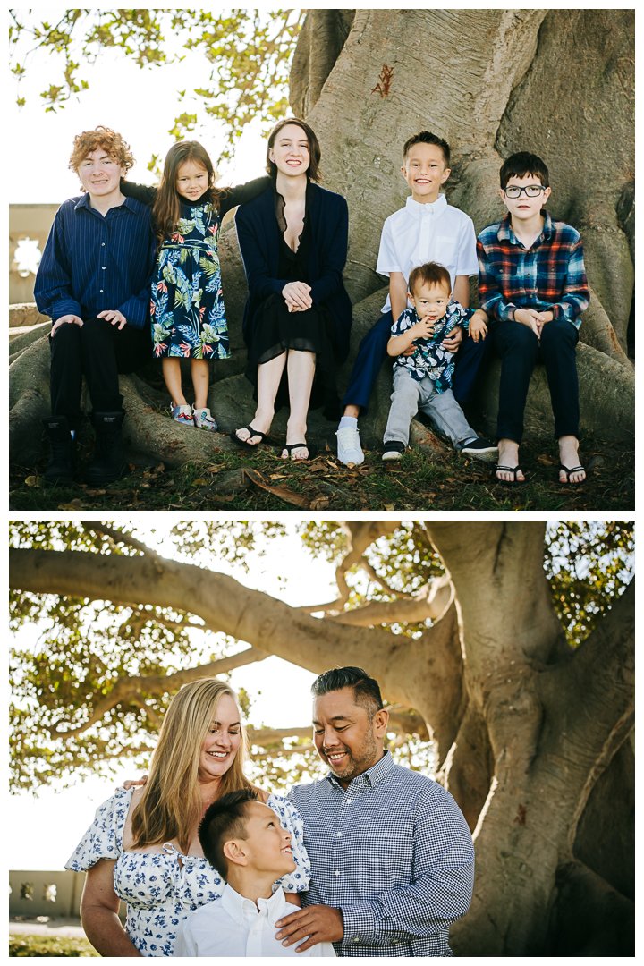 Multigenerational Family Photos at Point Fermin Park in San Pedro, Los Angeles, California 