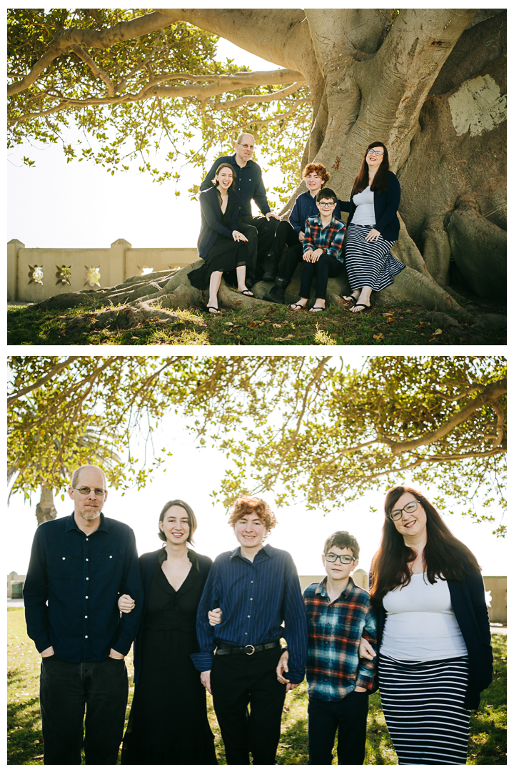 Multigenerational Family Photos at Point Fermin Park in San Pedro, Los Angeles, California 