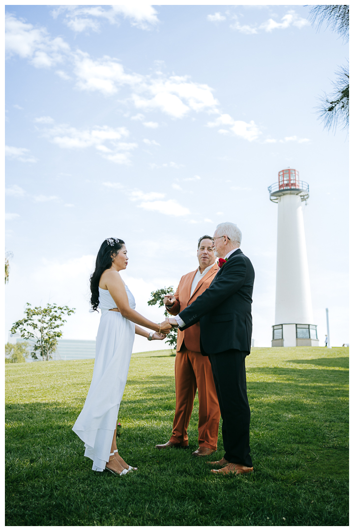 Micro Wedding at Shoreline Aquatic Park, Lions Lighthouse, Long Beach