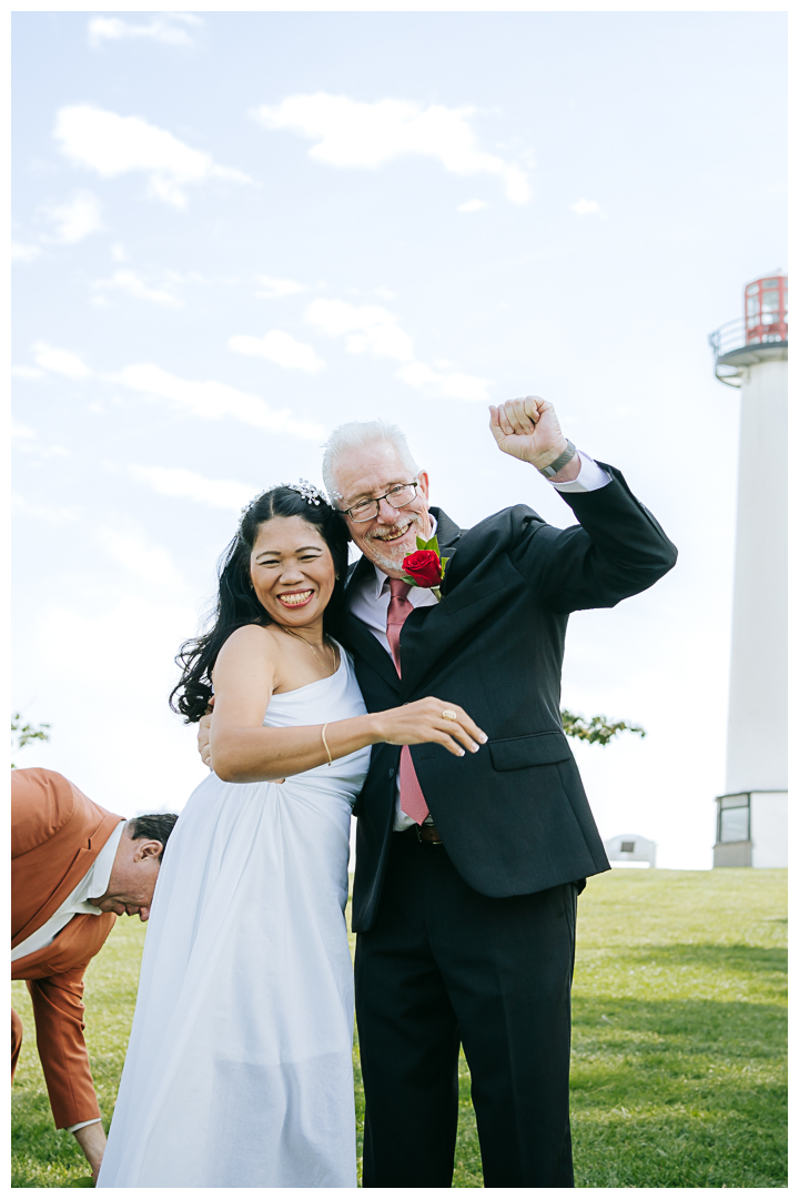 Micro Wedding at Shoreline Aquatic Park, Lions Lighthouse, Long Beach