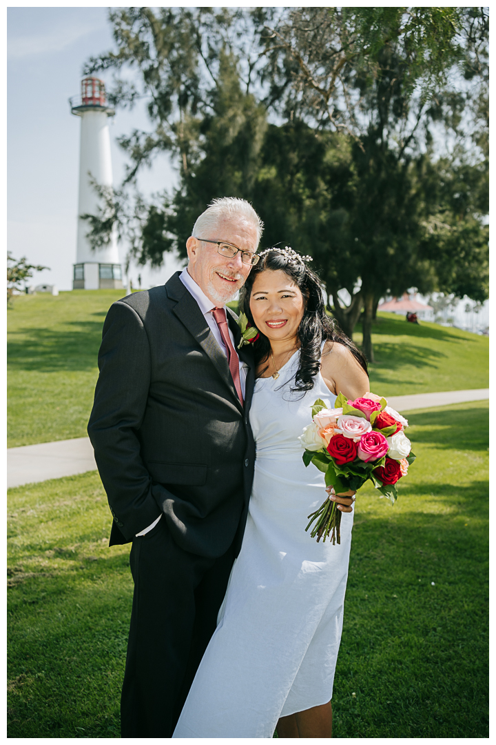 Micro Wedding at Shoreline Aquatic Park, Lions Lighthouse, Long Beach