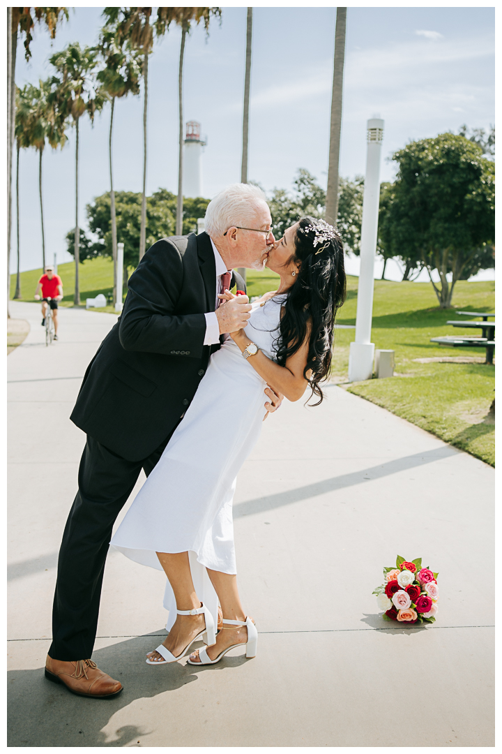 Micro Wedding at Shoreline Aquatic Park, Lions Lighthouse, Long Beach