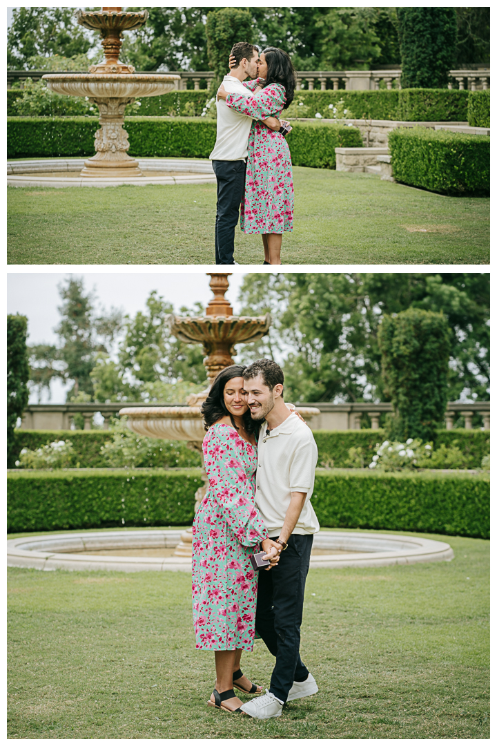 Surprise Proposal at Greystone Mansion & Garden in Beverly Hills, Los Angeles, California