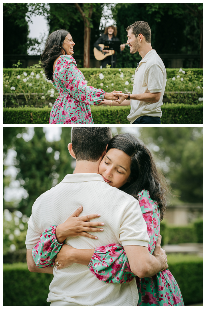 Surprise Proposal at Greystone Mansion & Garden in Beverly Hills, Los Angeles, California