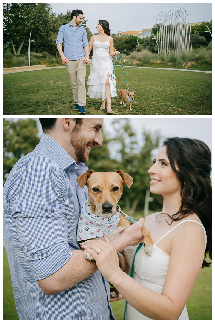 Engagement Portrait session at Tongva Park and Santa Monica Beach