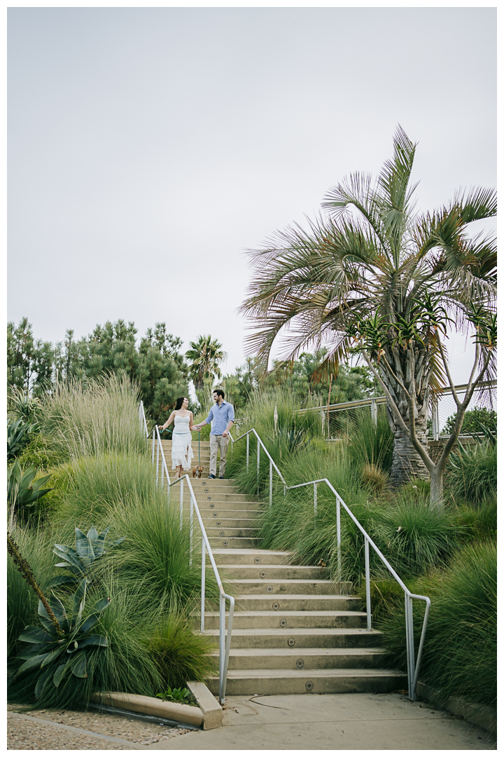 Engagement Portrait session at Tongva Park and Santa Monica Beach