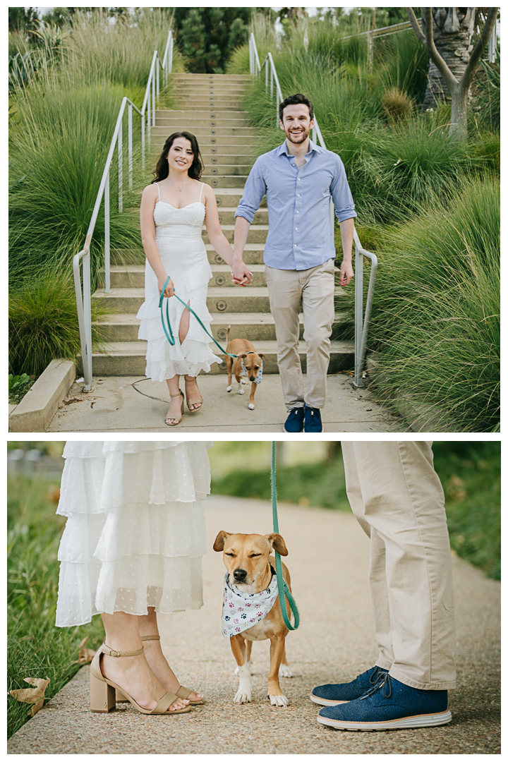 Engagement Portrait session at Tongva Park and Santa Monica Beach