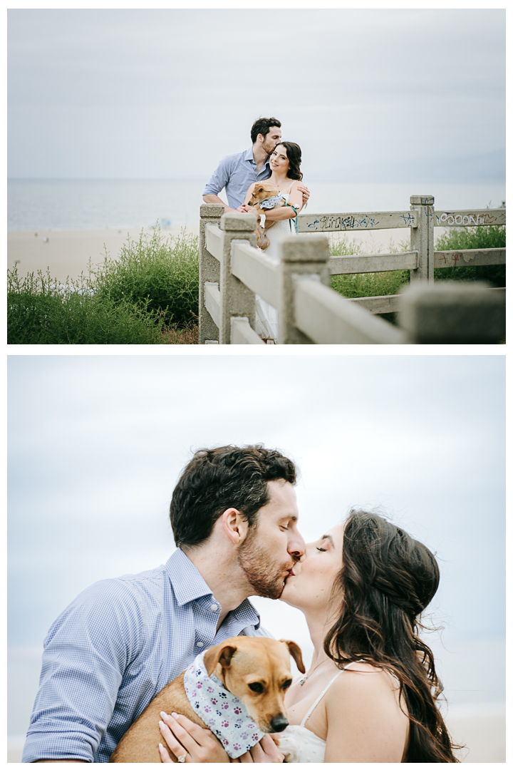 Engagement Portrait session at Tongva Park and Santa Monica Beach