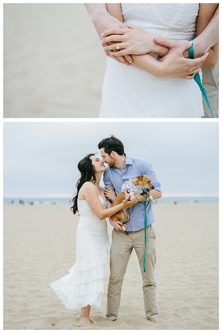 Engagement Portrait session at Tongva Park and Santa Monica Beach