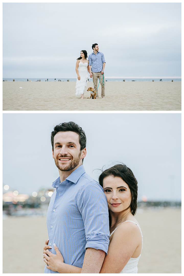 Engagement Portrait session at Tongva Park and Santa Monica Beach