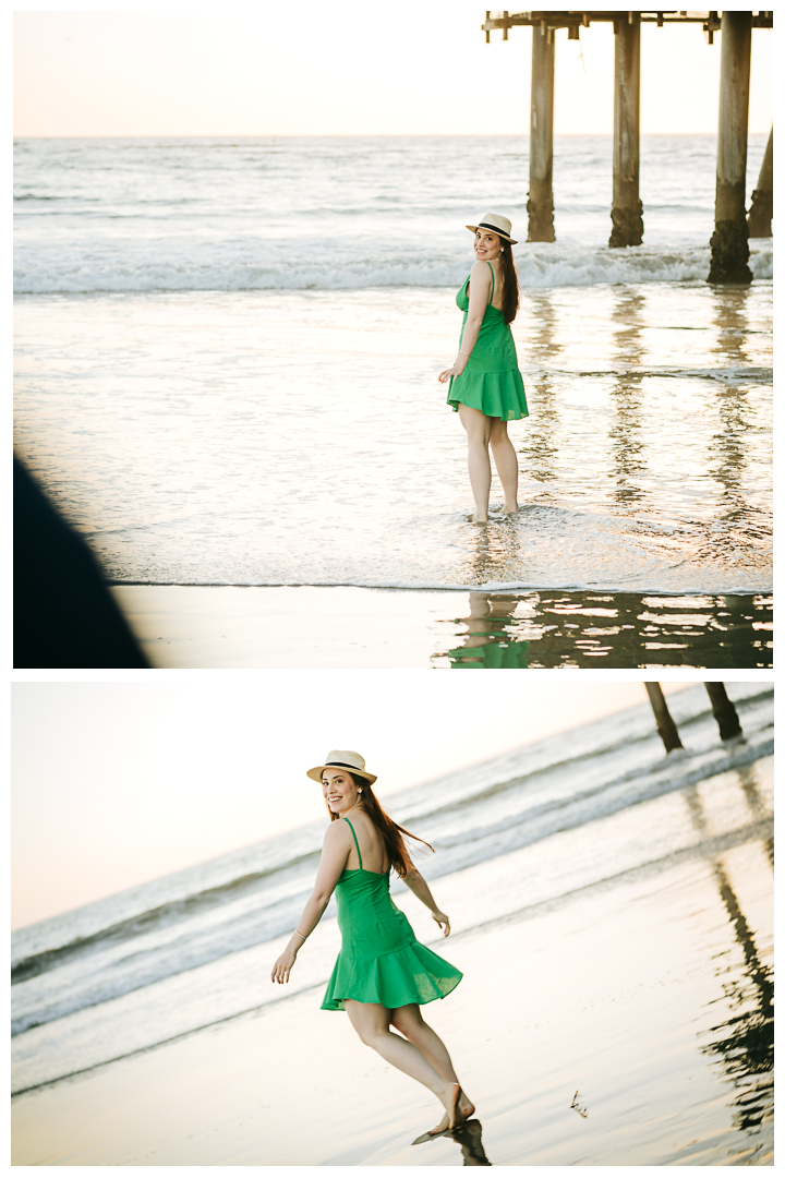 Surprise Proposal at Santa Monica Pier in Los Angeles, California