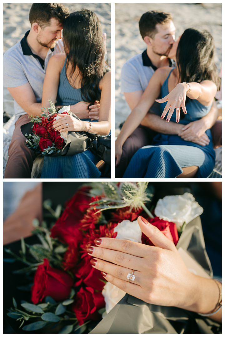 Surprise Proposal at Point Dume Beach in Malibu, Los Angeles, California