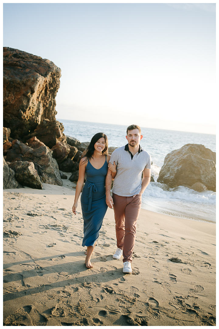 Surprise Proposal at Point Dume Beach in Malibu, Los Angeles, California