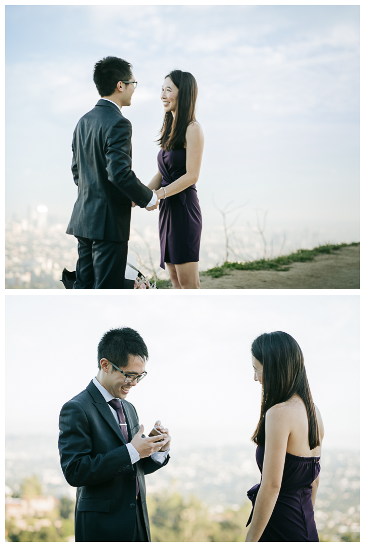 Surprise Proposal at Griffith Observatory in Los Angeles, California