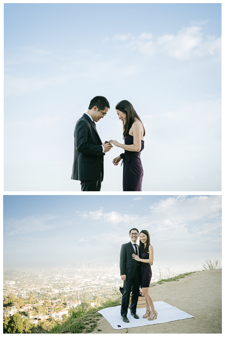 Surprise Proposal at Griffith Observatory in Los Angeles, California