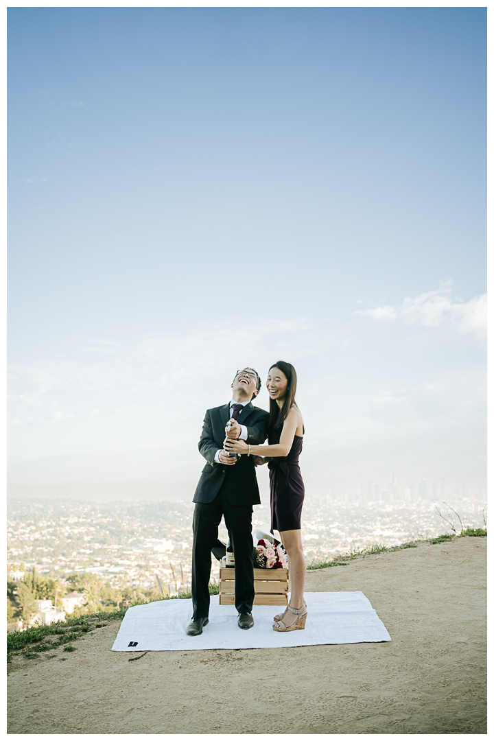 Surprise Proposal at Griffith Observatory in Los Angeles, California