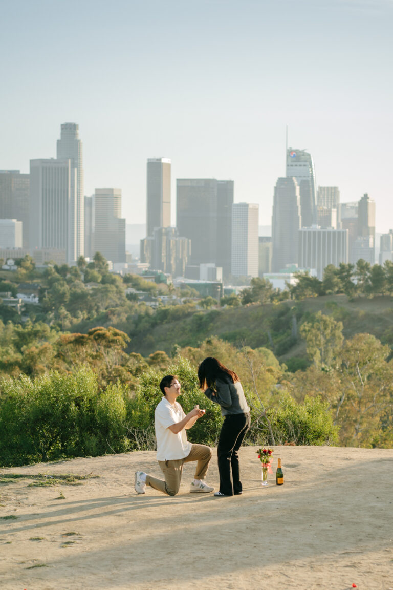 Surprise Proposal at Angels Point in Los Angeles, California