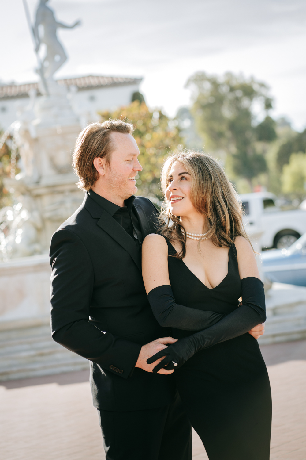 10 Years Wedding Anniversary Couples Portraits at Malaga Cove Plaza in Palos Verdes
