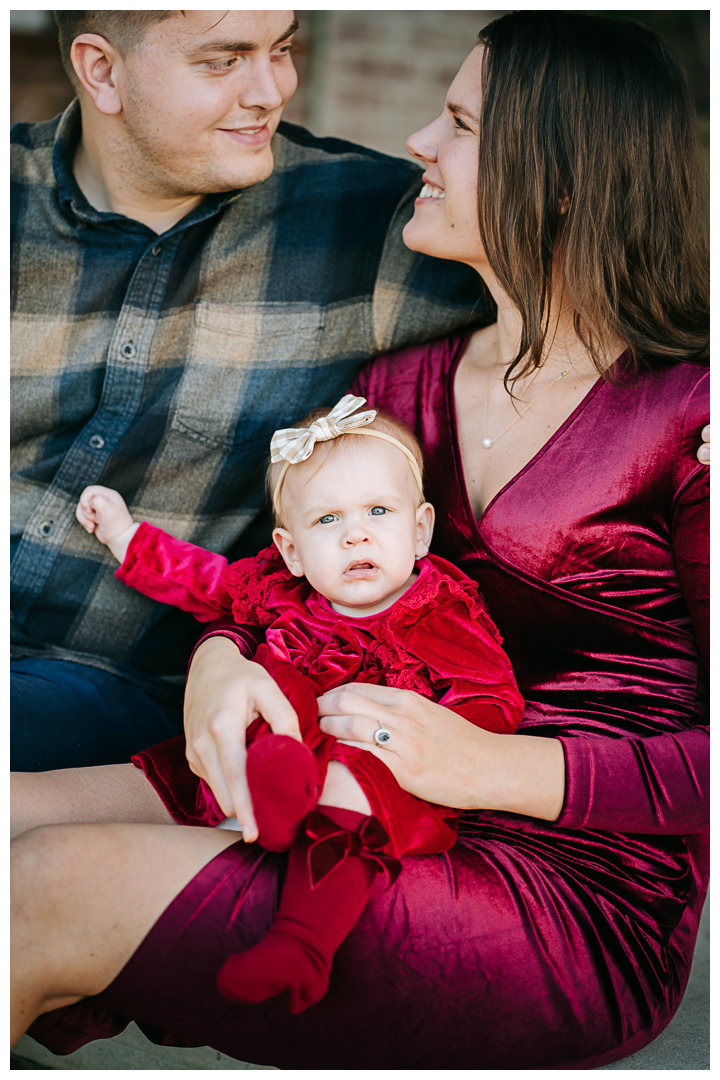 Holiday Family Photo at Malaga Cove Plaza in Palos Verdes, California