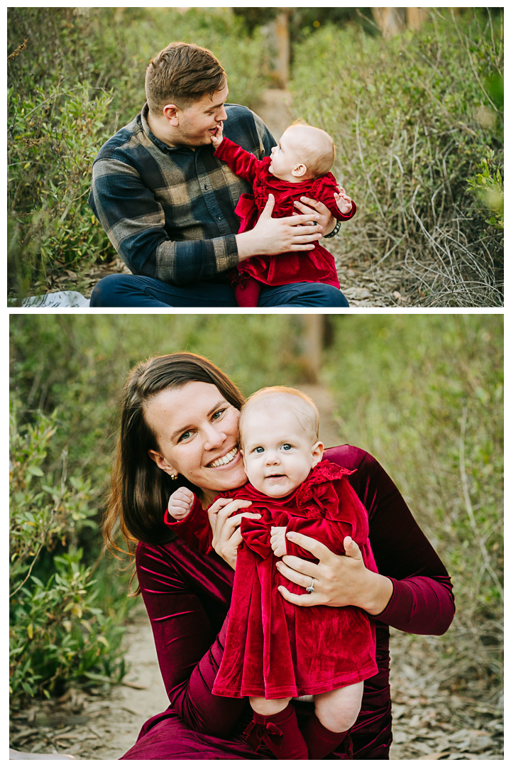 Holiday Family Photo at Malaga Cove Plaza in Palos Verdes, California