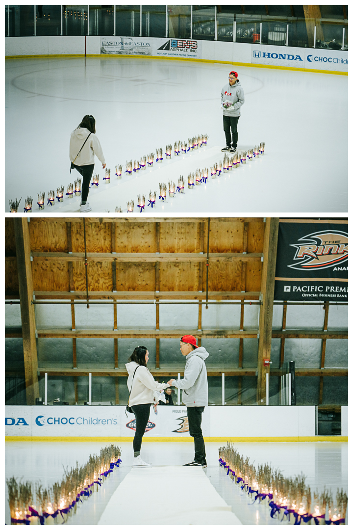 Surprise Proposal at The Rinks at Anaheim ICE | Michelle & Abner