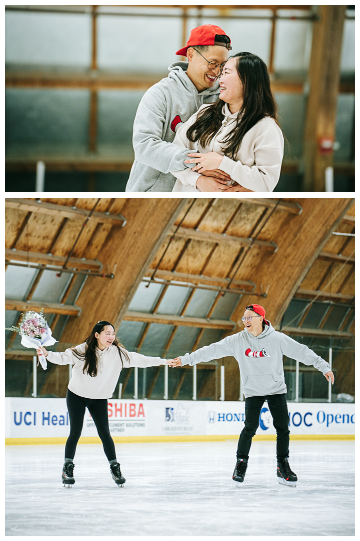 Surprise Proposal at The Rinks at Anaheim ICE | Michelle & Abner