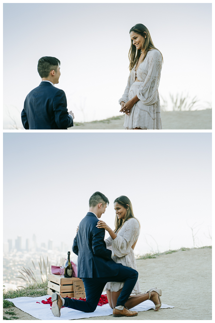 Surprise Proposal at Griffith Observatory in Los Angeles, California