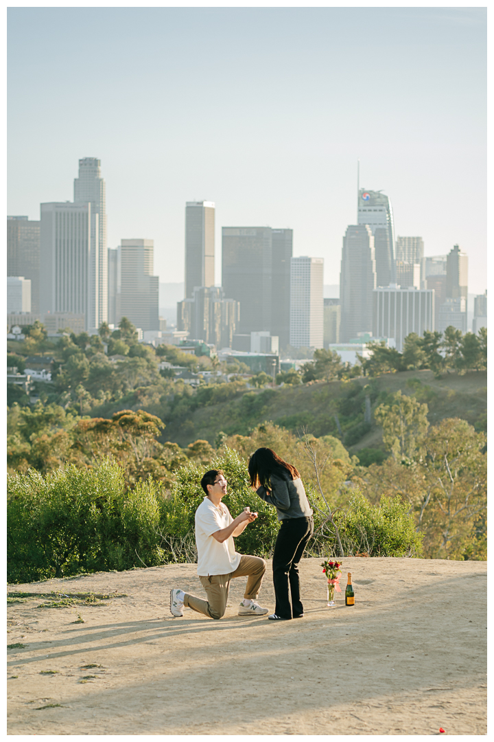 Surprise Proposal at Angels Point in Los Angeles, California