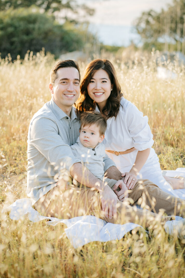 Family Photos with One Year Old at Roessler Point, Palos Verdes, Los Angeles, California