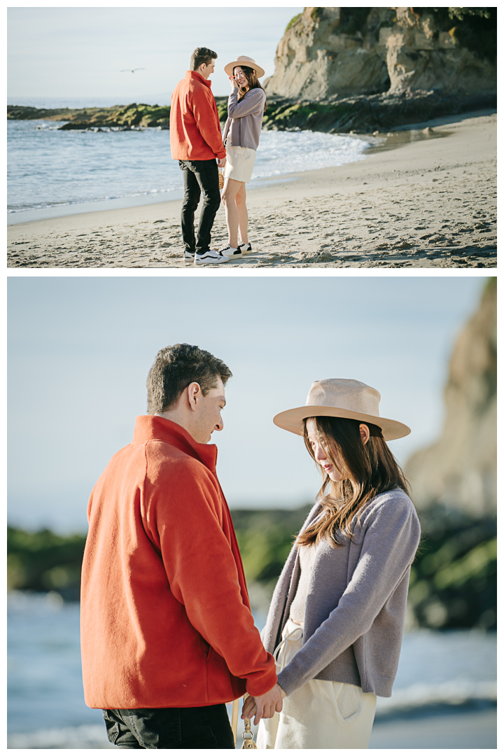 Surprise Proposal at Victoria Beach in Laguna Beach, California