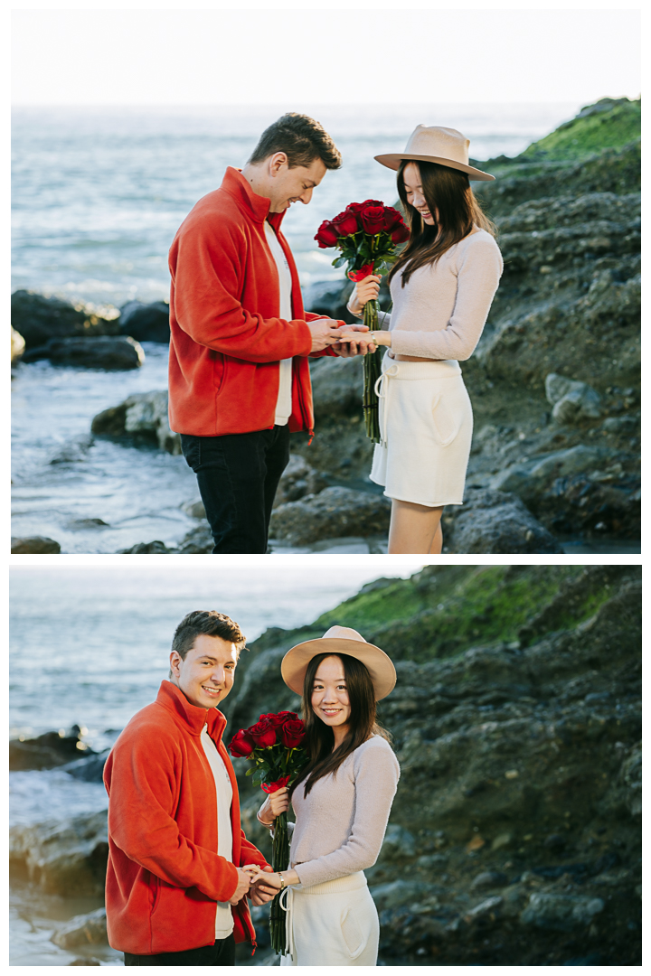 Surprise Proposal at Victoria Beach in Laguna Beach, California