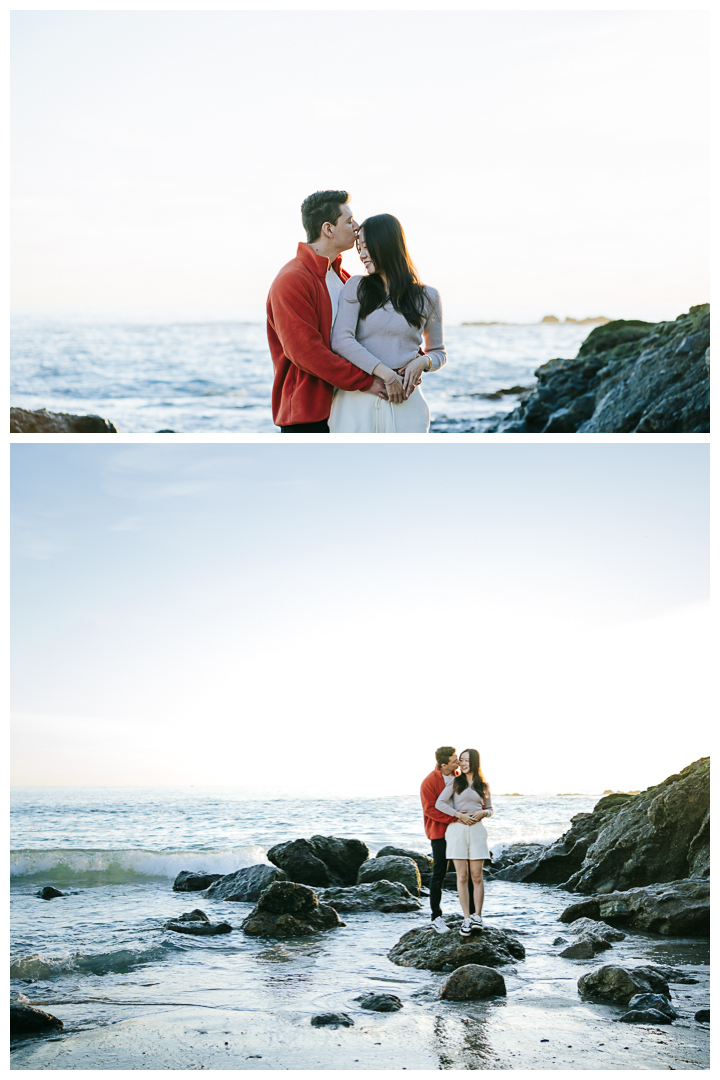 Surprise Proposal at Victoria Beach in Laguna Beach, California