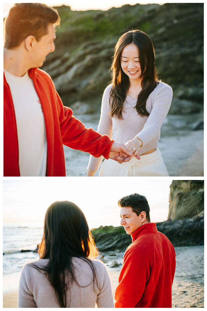 Surprise Proposal at Victoria Beach in Laguna Beach, California