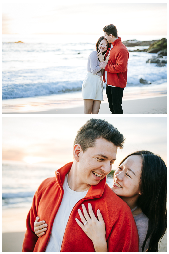 Surprise Proposal at Victoria Beach in Laguna Beach, California