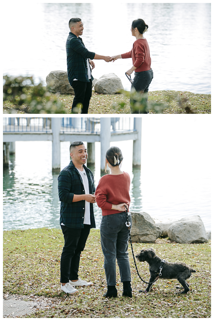 Surprise Proposal at Woodbridge Lake, Irvine, California